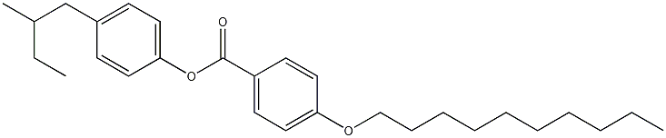 Benzoic acid, 4-(decyloxy)-, 4-(2-methylbutyl)phenyl ester Struktur