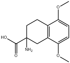 2-Amino-1,2,3,4-tetrahydro-5,8-dimethoxy-2-naphthalenecarboxylic acid Struktur