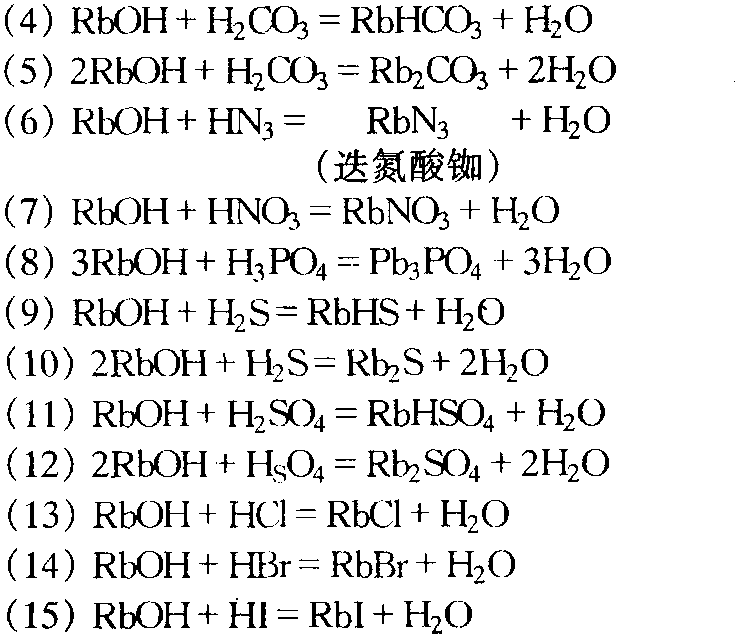 氫氧化銣與酸發(fā)生中和反應(yīng)