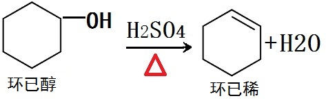 環(huán)己醇經硫酸脫水制得環(huán)己烯的化學反應方程式