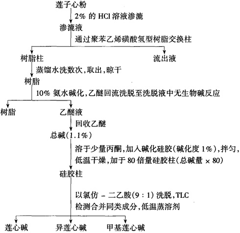 異蓮心堿提取分離