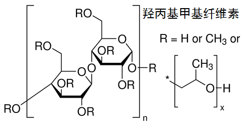 羥丙基甲基纖維素 分子結(jié)構(gòu)式