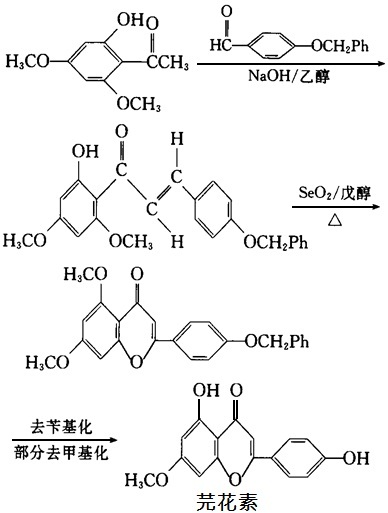 芫花素的合成路線