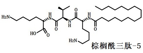 棕櫚酰三肽-5的結(jié)構(gòu)