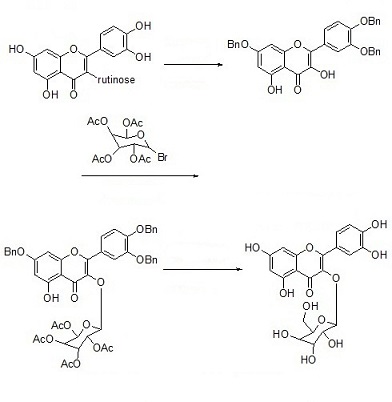 synthetic route of hyperoside