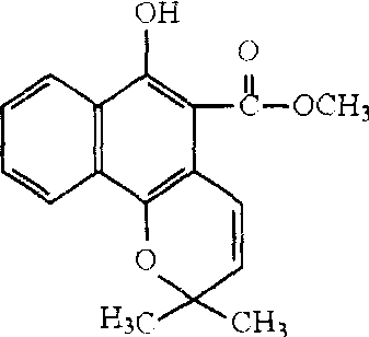 大葉茜草素分子結構式