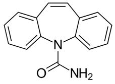 chemical structure of carbamazepine