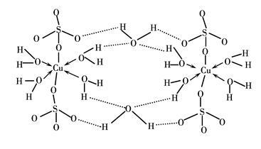 五水合硫酸銅分子結(jié)構(gòu)