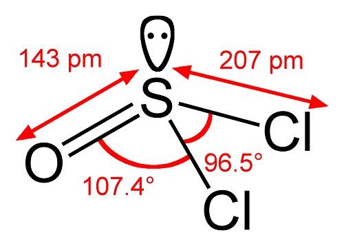 氯化亞砜分子構(gòu)型