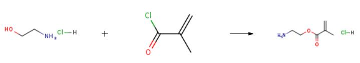 synthesis of 2-Aminoethyl methacrylate hydrochloride.png