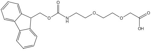 [2-[2-(Fmoc-氨基)乙氧基]乙氧基]乙酸的結(jié)構(gòu)式