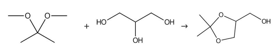 2，2-二甲基-1，3-二氧戊環(huán)-4-甲醇的合成路線