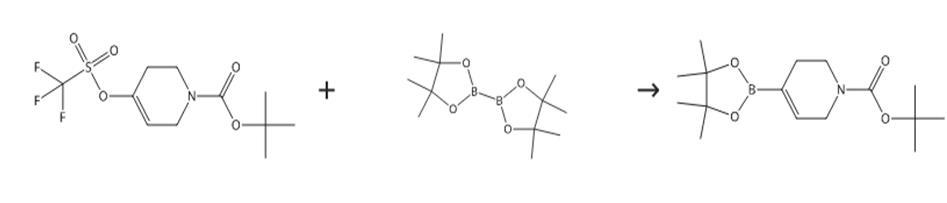 N-Boc-1，2，5，6-四氫吡啶-4-硼酸頻哪醇酯的合成路線