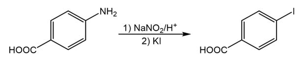 重氮化反應(yīng)制備4-碘苯甲酸