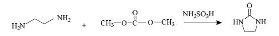 圖2 碳酸脂法生產(chǎn)2-咪唑烷酮反應(yīng)方程式.jpg