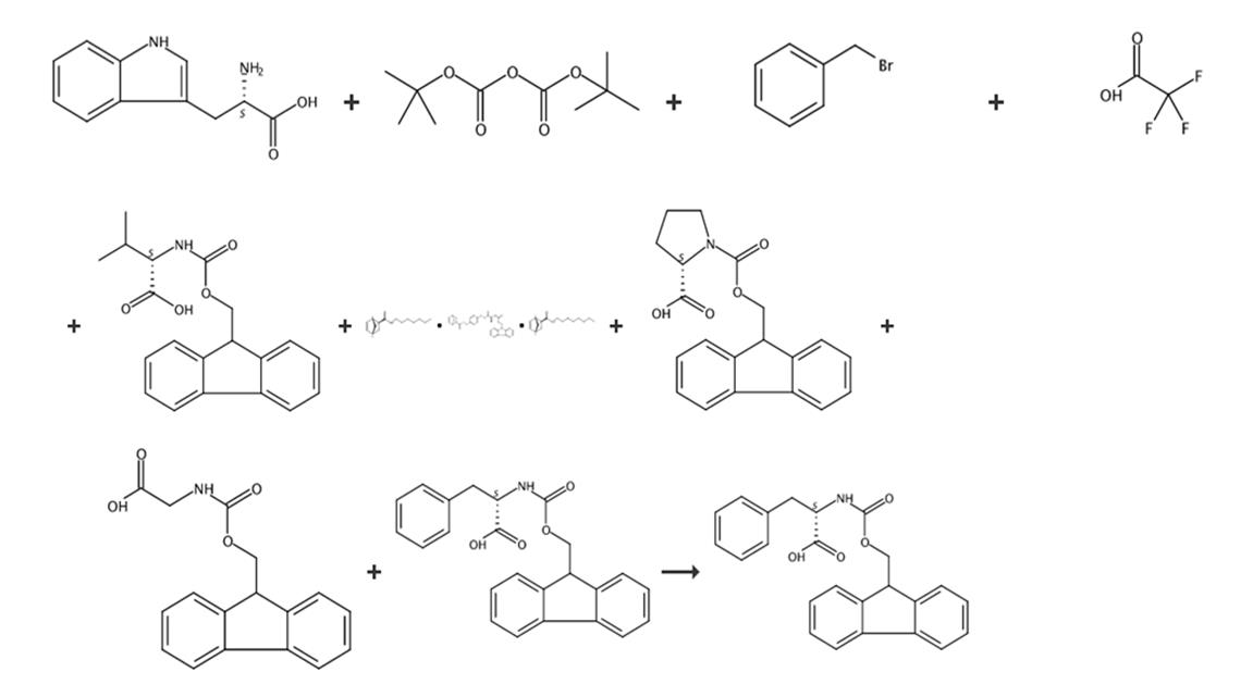 圖3 Fmoc-L-苯丙氨酸的合成步驟