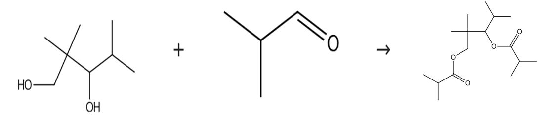 2，2，4-三甲基-1，3-戊二醇二異丁酸酯的合成路線