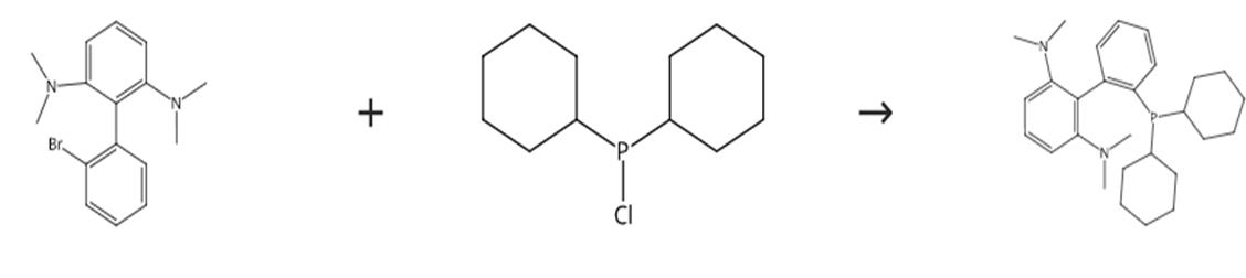 2-二環(huán)己基膦-2'6'-雙(N,N-二甲胺基)-1,1'-聯(lián)苯的合成