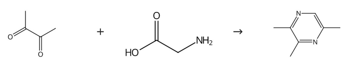 圖1 2，3-二甲基吡嗪的合成路線