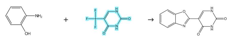 5-三氟甲基尿嘧啶的偶聯(lián)反應(yīng)
