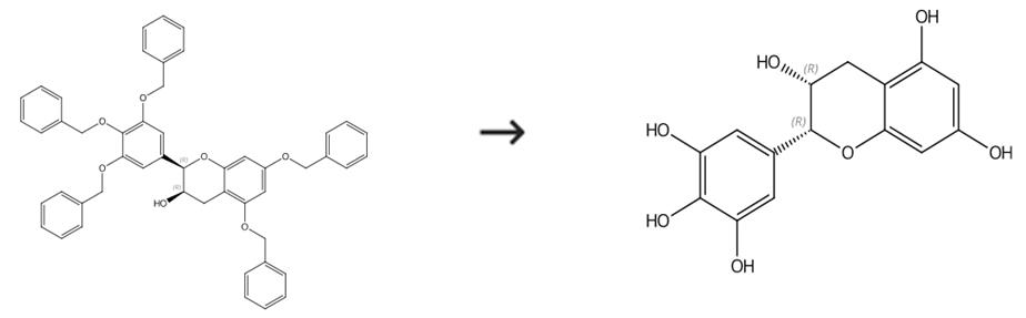 圖1 (-)-表沒食子兒茶素的合成路線