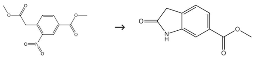 圖1 2-氧化吲哚-6-甲酸甲酯的合成路線
