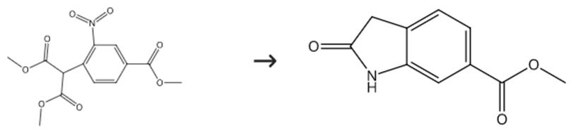 圖2 2-氧化吲哚-6-甲酸甲酯的合成路線