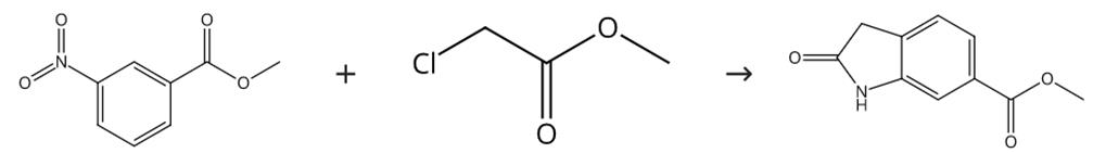 圖3 2-氧化吲哚-6-甲酸甲酯的合成路線