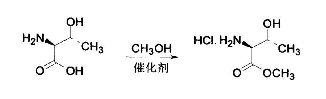 圖1 L-蘇氨酸甲酯鹽酸鹽合成反應(yīng)式.png