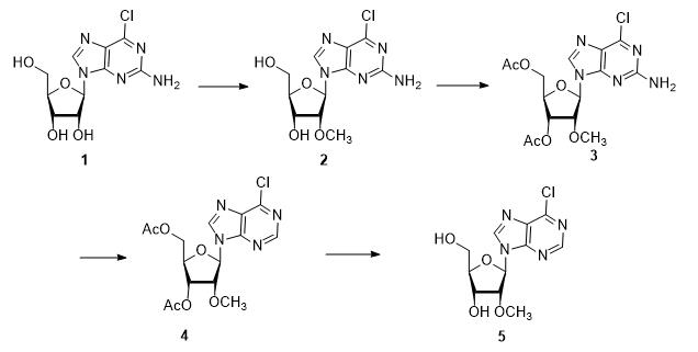 2'-O-甲基腺苷合成路線