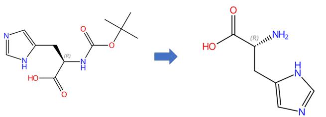 N-Boc-L-組氨酸的脫保護反應(yīng)