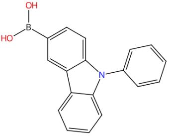 圖1 N-苯基-3-咔唑硼酸的結(jié)構(gòu)