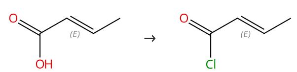 圖1 巴豆酰氯的合成路線