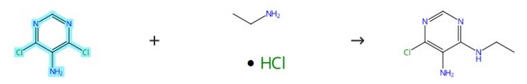 4,6-二氯-5-氨基嘧啶的脫氯胺化反應(yīng)