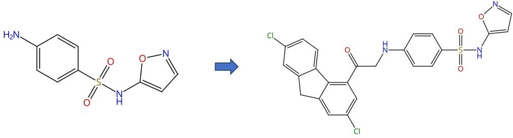 N-(異惡唑-5-基)氨基苯磺酰胺的親核取代反應(yīng)