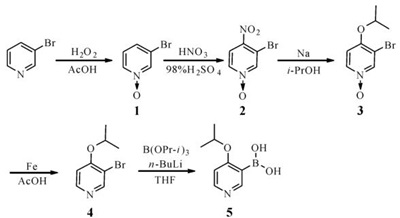2-甲氧基吡啶-4-硼酸合成路線