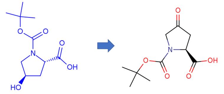 Boc-L-羥脯氨酸的氧化反應