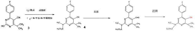 4-(4-氟苯基)-6-異丙基-2-[(N-甲基-N-甲磺酰)氨基]嘧啶-5-甲醇的合成.jpg