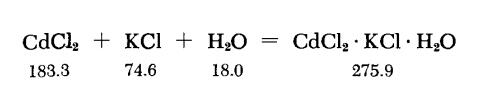 preparation of CADMIUM POTASSIUM CHLORIDE