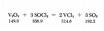 preparation of Vanadium(III) chloride