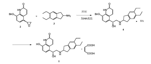 馬來酸茚達(dá)特羅的合成路線
