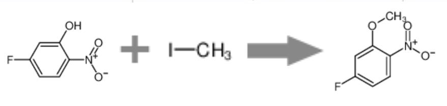 圖1 5-氟-2-硝基苯甲醚的合成反應(yīng)式.png