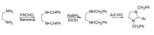 Synthesis of 1,3-dibenzyl-2-arylimidazolidine