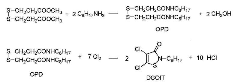 4,5-二氯-2-正辛基-3-異噻唑啉酮的制備路線