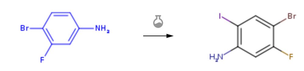 4-溴-3-氟苯胺的碘化反應(yīng)