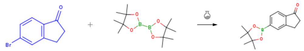 5-溴茚酮的硼化反應