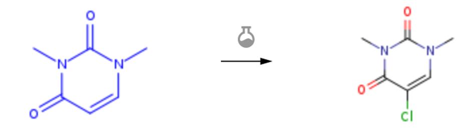 1,3-二甲基脲嘧啶的氯化與環(huán)化縮合反應(yīng)