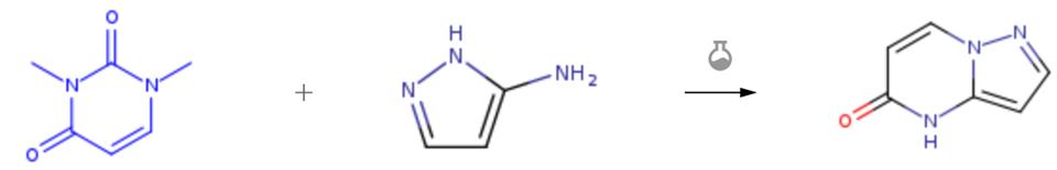 1,3-二甲基脲嘧啶的環(huán)化縮合反應