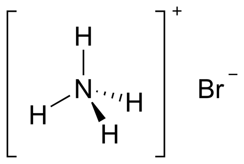 Structural formula of Ammonium bromide