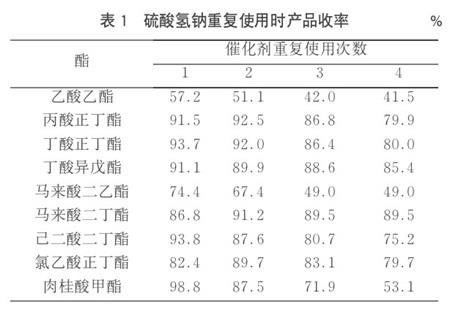 硫酸氫鈉重復使用時產(chǎn)品收率.jpg